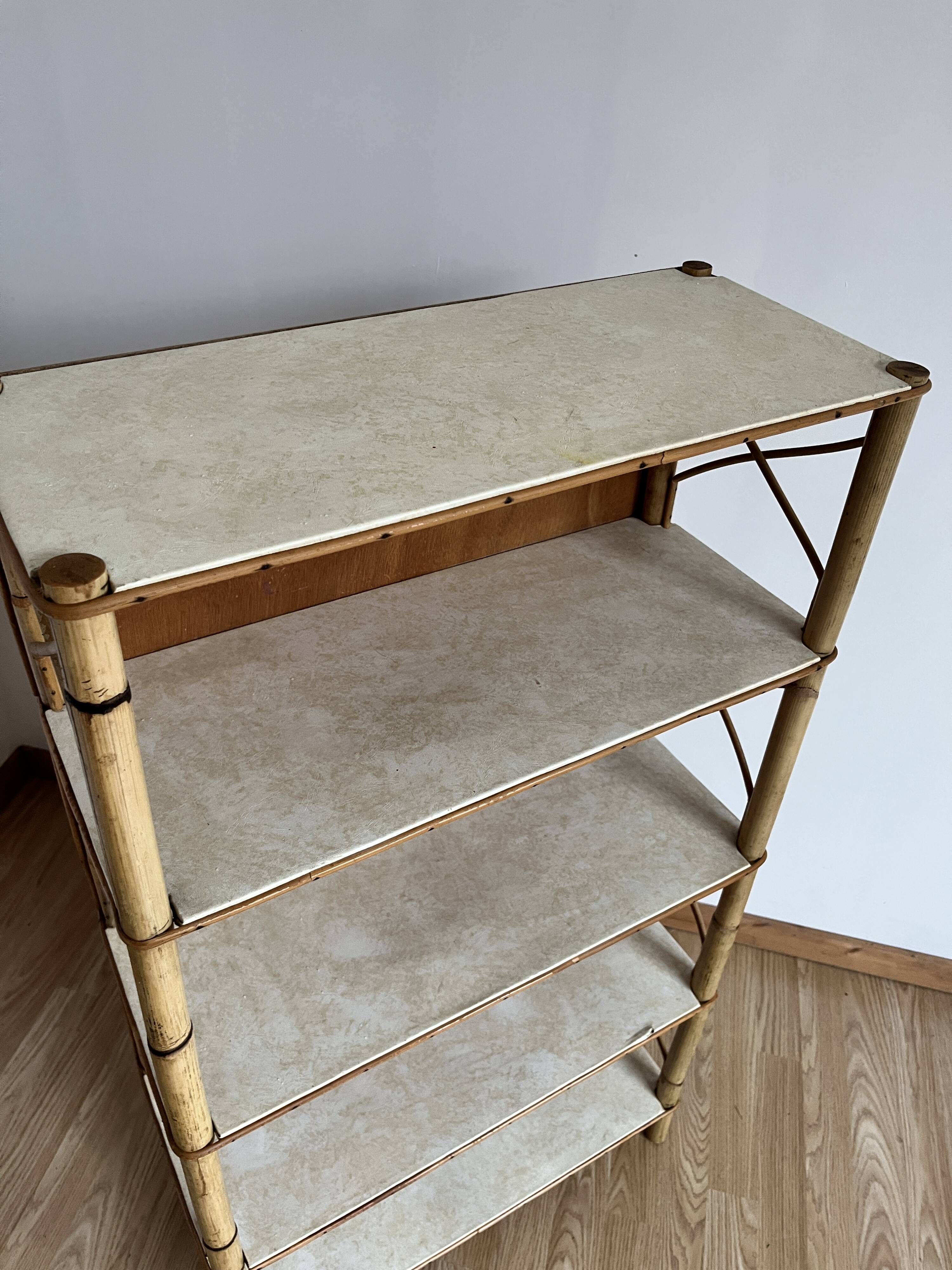 Rattan bookcase shelf