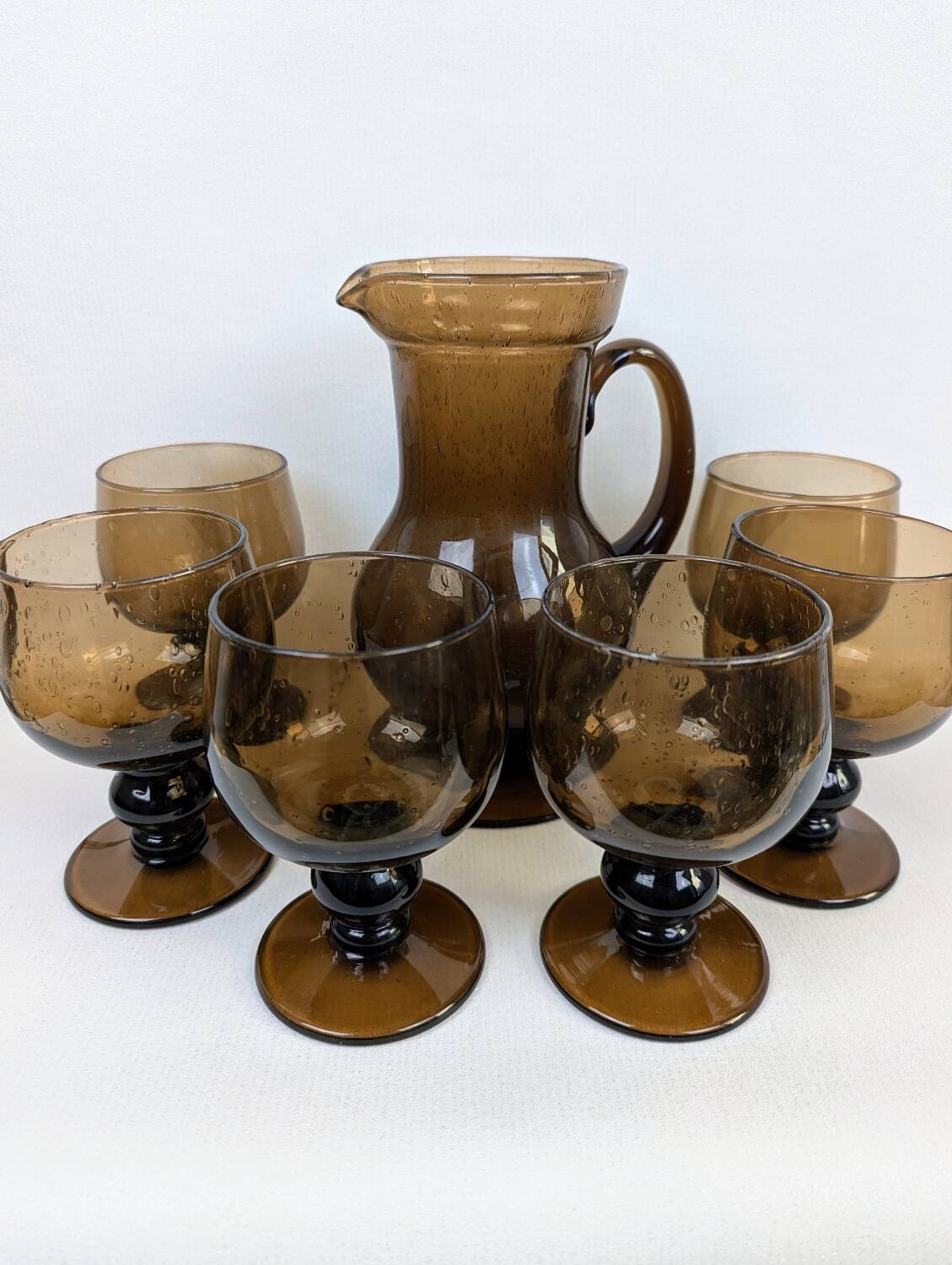 Smoked glass orangeade set