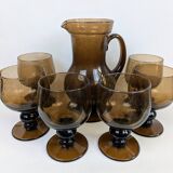 Smoked glass orangeade set