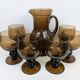 Smoked glass orangeade set