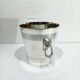 Silver-plated champagne bucket with lion head