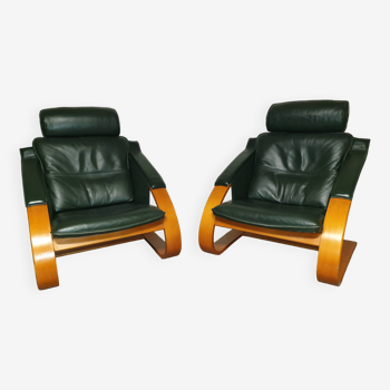 Pair of Nelo Sweden Mid-Century lounge chairs