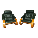 Paire fauteuils lounge Nelo Sweden Mid-Century
