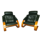 Paire fauteuils lounge Nelo Sweden Mid-Century