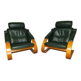 Pair of Nelo Sweden Mid-Century lounge chairs