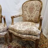 Pair of shepherdesses Louis XV gilded wood