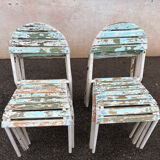 10 chaises de terrasse champêtre 