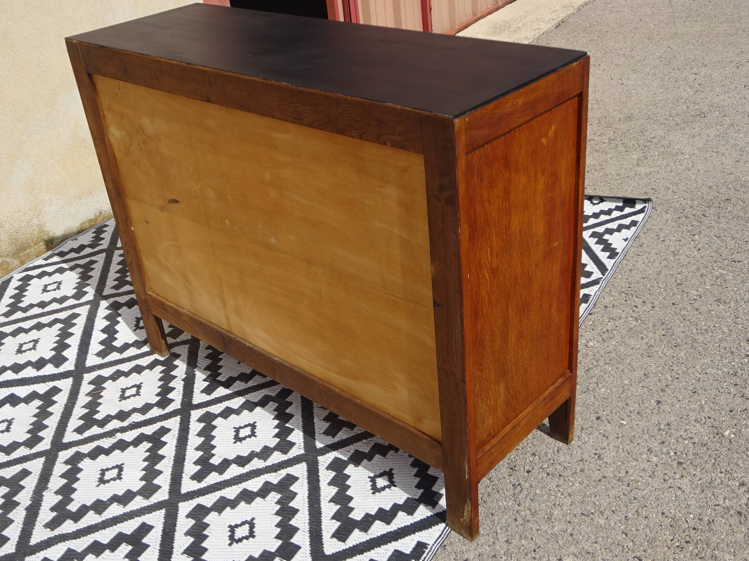Vintage buffet in light and black oak