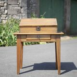 Vintage wooden writing desk, vintage wooden desk, desk secretary, wooden furniture, decoration