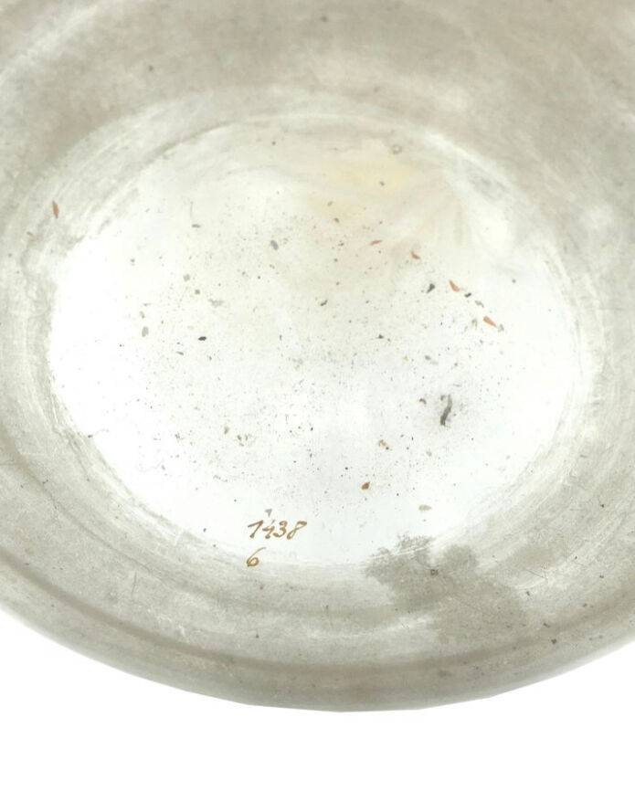 Art Nouveau vase with Painted decoration of Poppies and Butterfly 1900