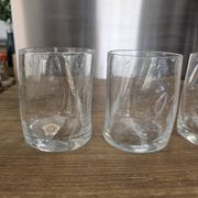 5 engraved bubble glass cups BIOT Free-form pinched (H 10 cm)