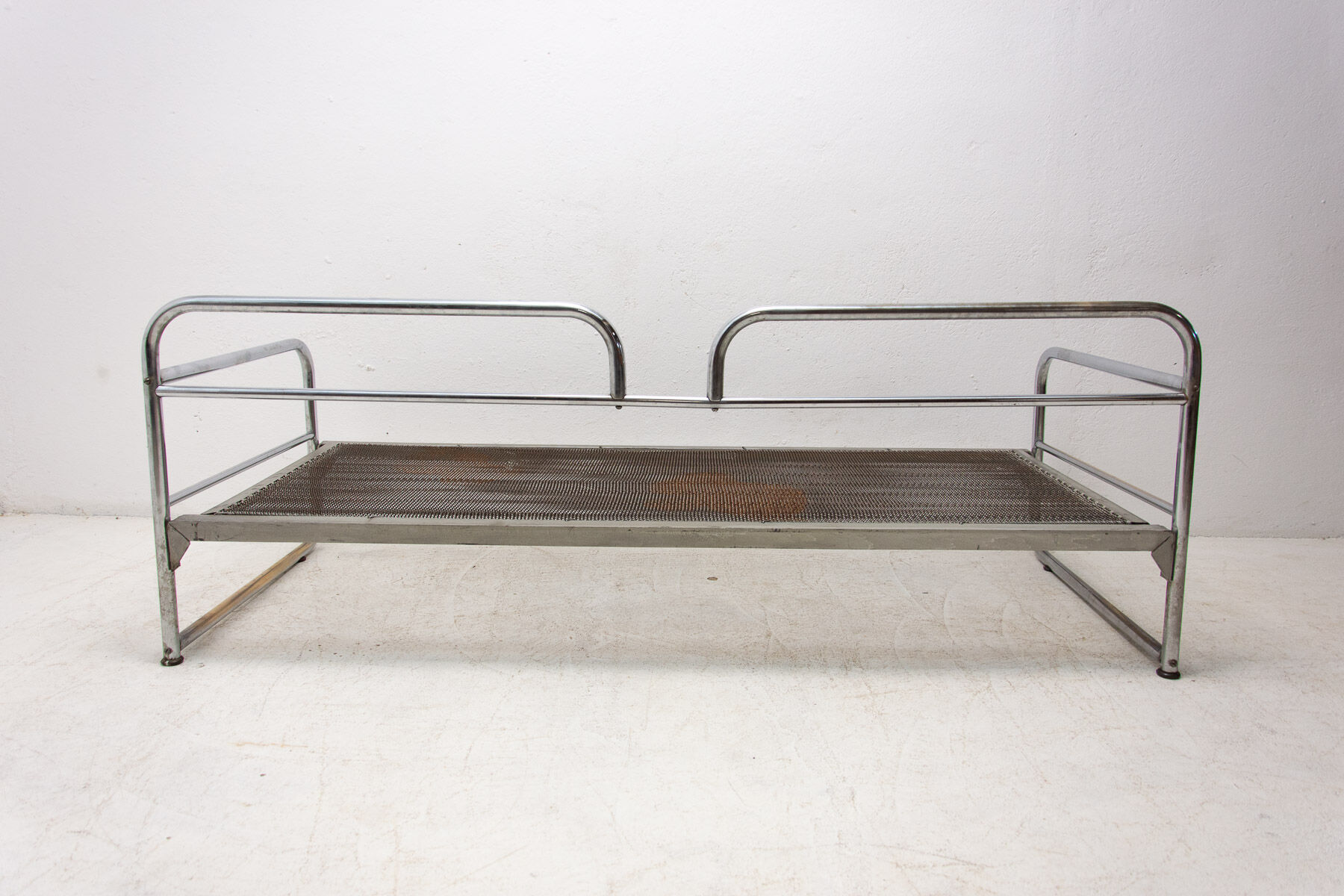 Chromed tubular steel sofa, 1950´s, Czechoslovakia
