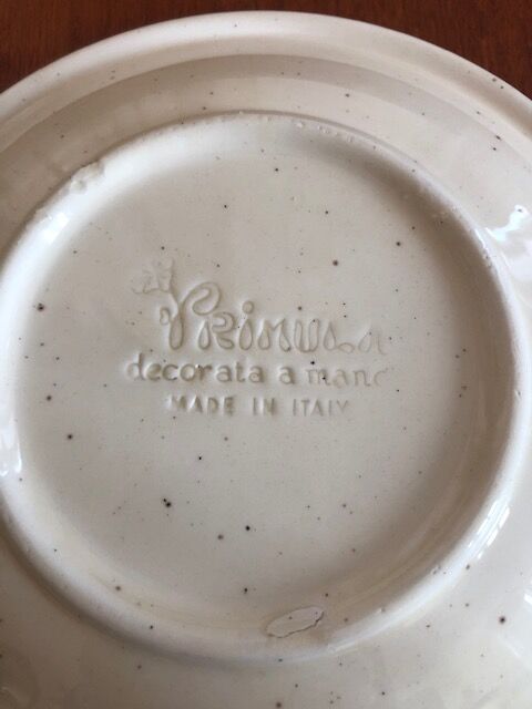 Assiettes à dessert vintage "épis de blé" faïence Primula