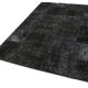 Handmade turkish overdyed 168 cm x 241 cm black patchwork carpet