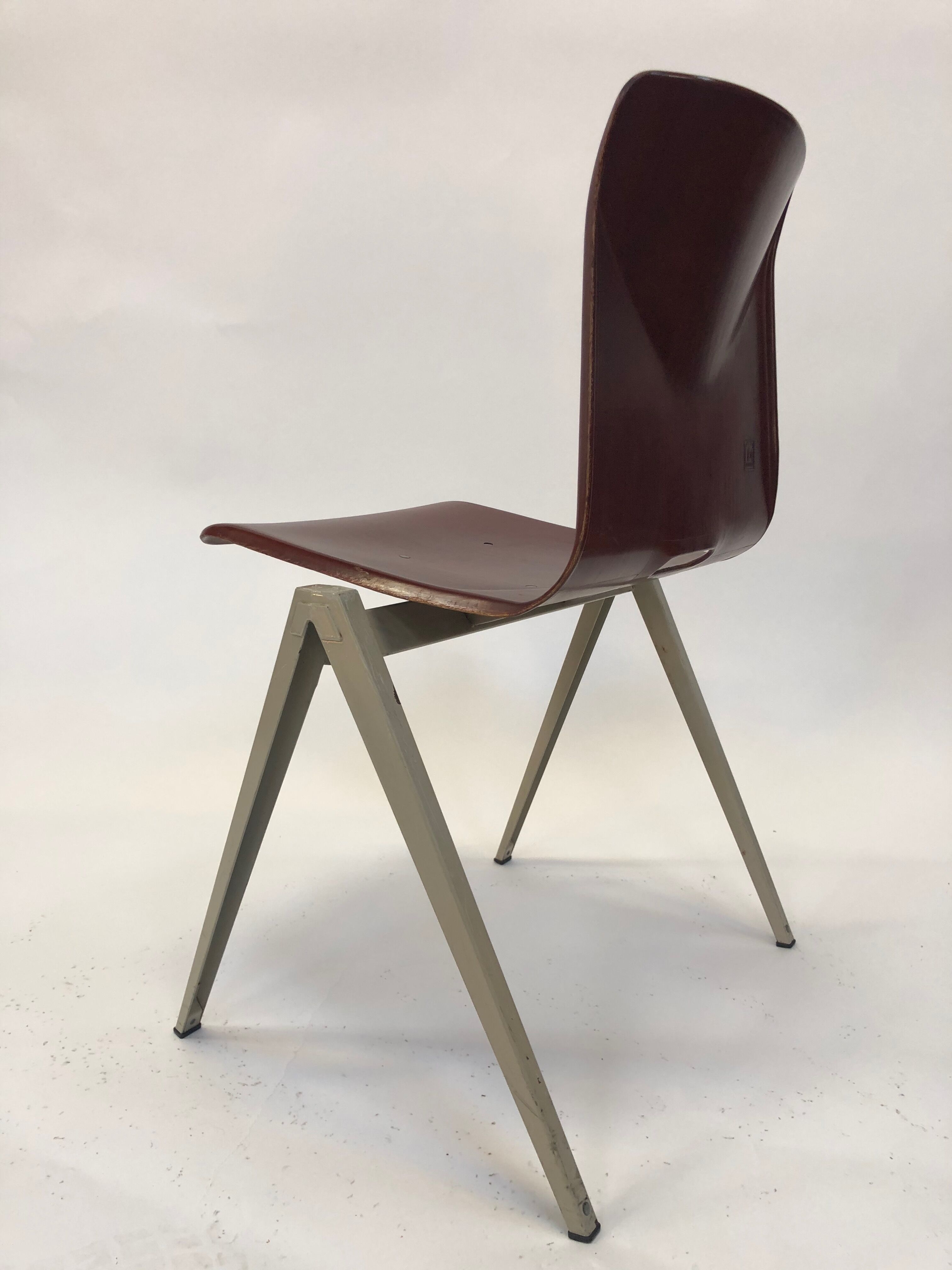 Lot of 4 vintage chairs Galvanitas S22 in the Netherlands