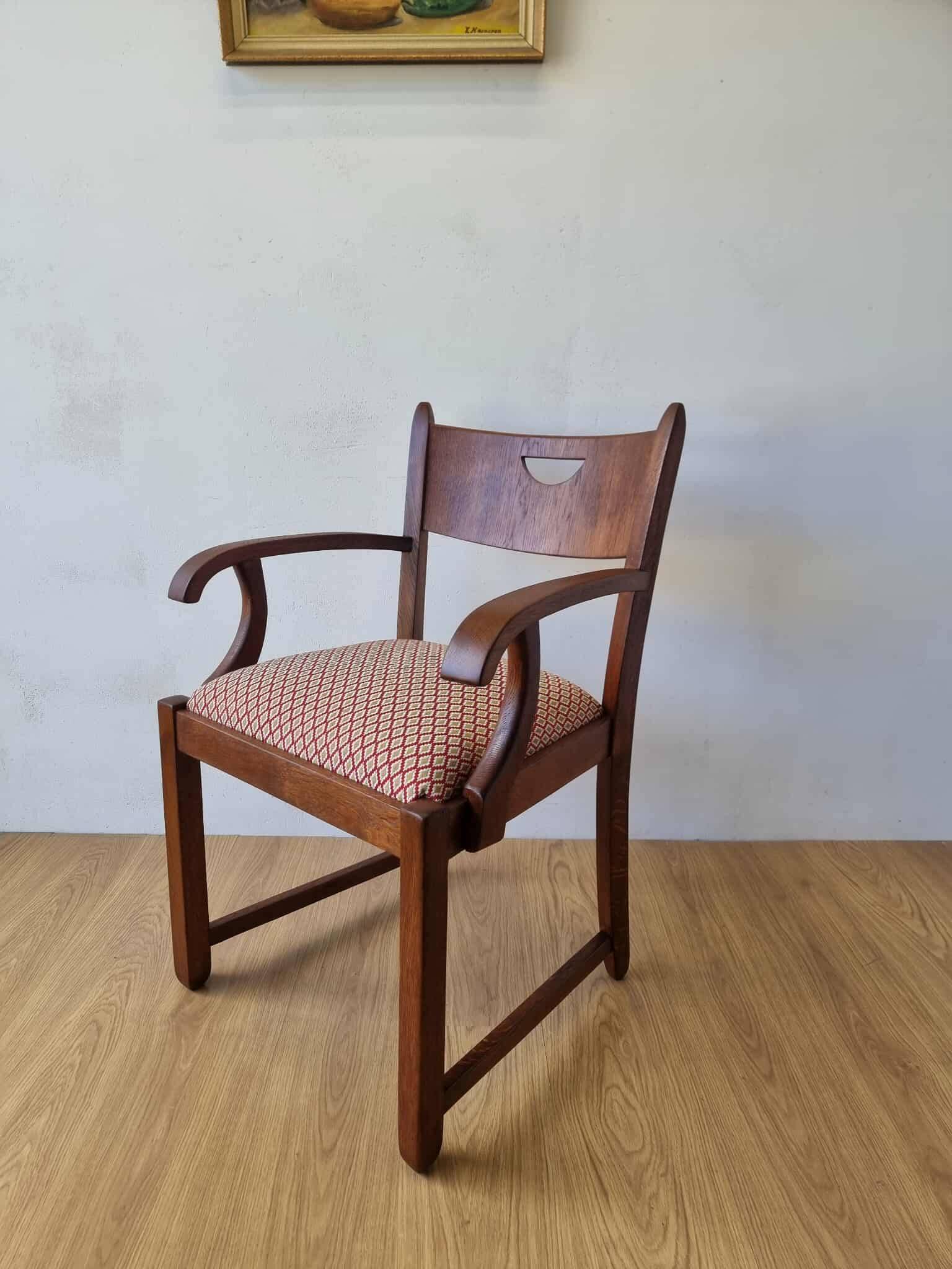 Oak office chair from the 1950s.