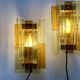 Pair of pressed glass sconces by Svend Aage Holm Sorensen (Denmark 1960)