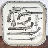 Plateau de service en métal, Piero Fornasetti, Italie, 1960