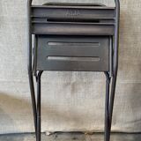 Folding industrial metal chair