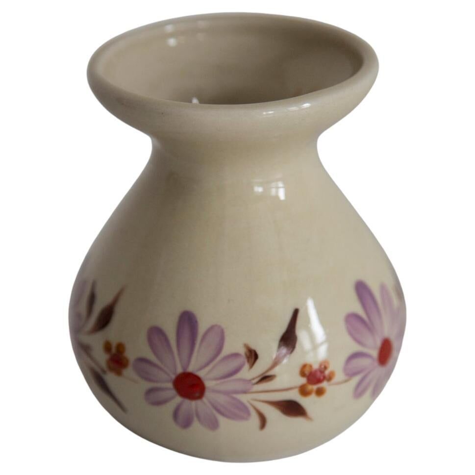 Vase en céramique beige Mid-Century des années 1960