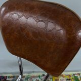 Set of 7 vintage Skaï crocro chairs from the 70s