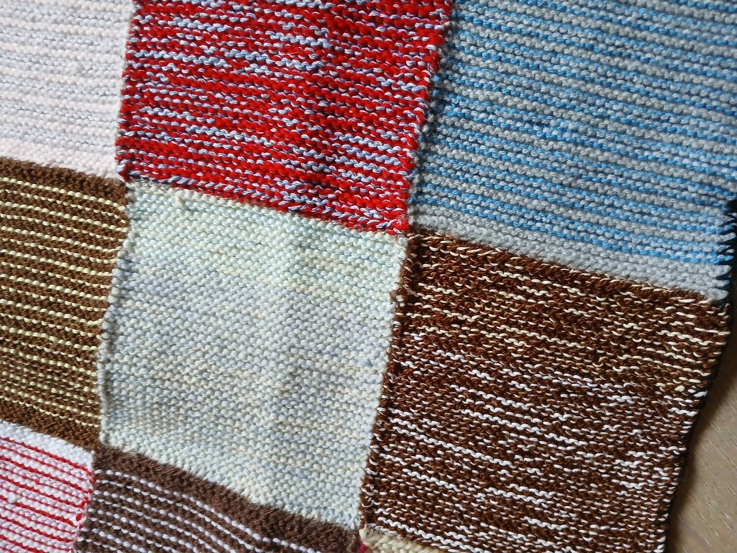 Wool patchwork blanket