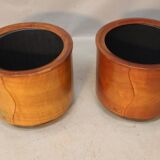 Pair of hobby flower cache pots with interior.