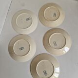 Set of 5 Flat Plates Sarreguemines Model Royat