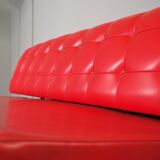 Red leatherette sofa, 1970s