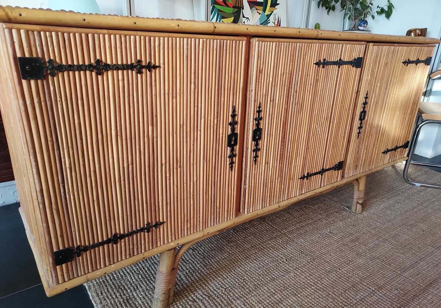 Rattan sideboard