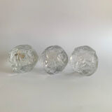 Set of 3 Candleholders, Kosta Boda, Sweden, 1970s