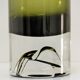 Cylindrical vase green glass Scandinavian design 70s