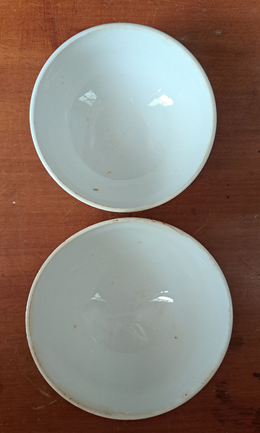 Duo of stenciled bowls