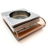 Large plexiglass and chrome ashtray by “Michel Dumas”, 1970s