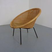 Mid-Century Modern Wicker Chair by Paul McCobb, USA, 1950s