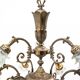 Brass chandelier from the 1950s, Western Europe.