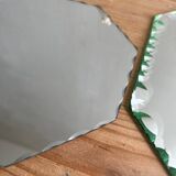 Vintage octagonal beveled mirrors