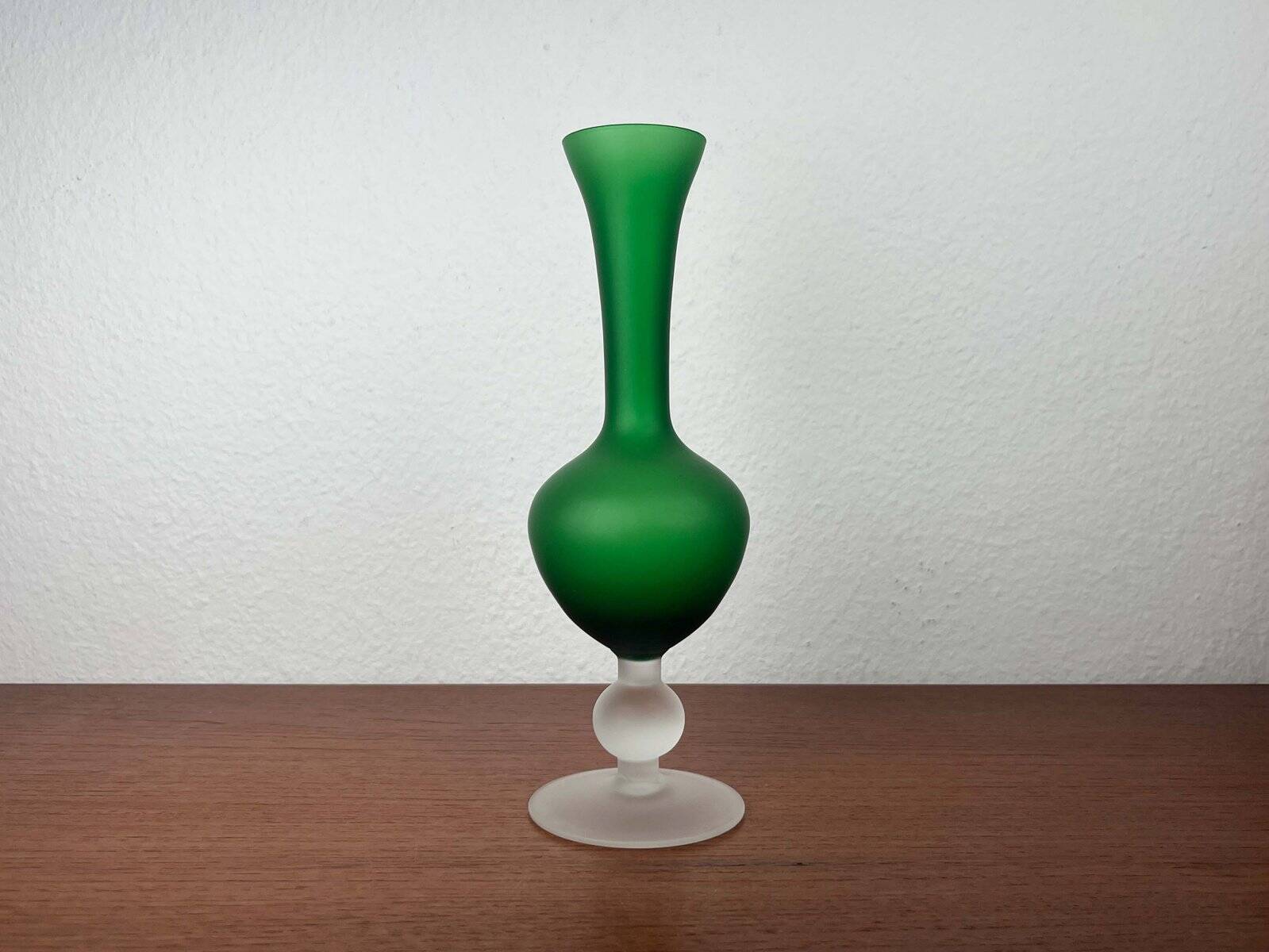 Italian Satinato Series Glass Vase attributed to Carlo Moretti, 1970s