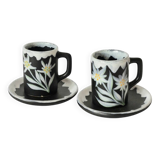 Duo of Vallauris Fourmaintraux cups