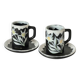 Duo of Vallauris Fourmaintraux cups