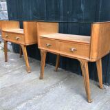 Pair of bedsides in cherry 1950s