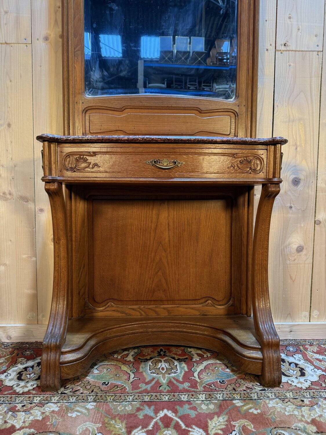Mirror console from the Art Nouveau period attributed to Hector Guimard.