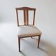 Vintage chair imitation white sheepskin suede 1960