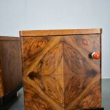 1938s pair of Art Deco bedside tables, Czechoslovakia