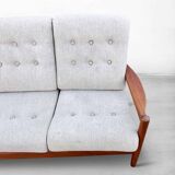 Mid-Century Danish Vintage 3-Seater Sofa in Teak, Denmark, 1960s
