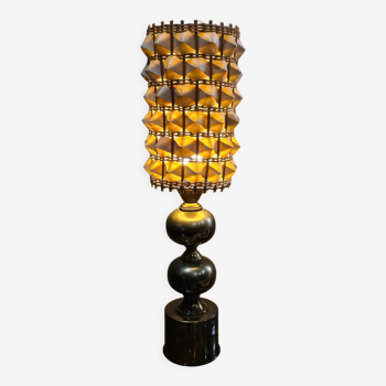 Lampe de style barbier, laiton et bronze  1960/75