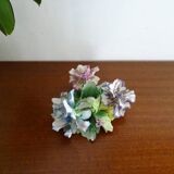 Flower candle holder in faience Old Capodimonte