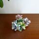 Flower candle holder in faience Old Capodimonte