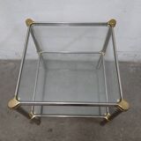 Table d'appoint vintage en verre