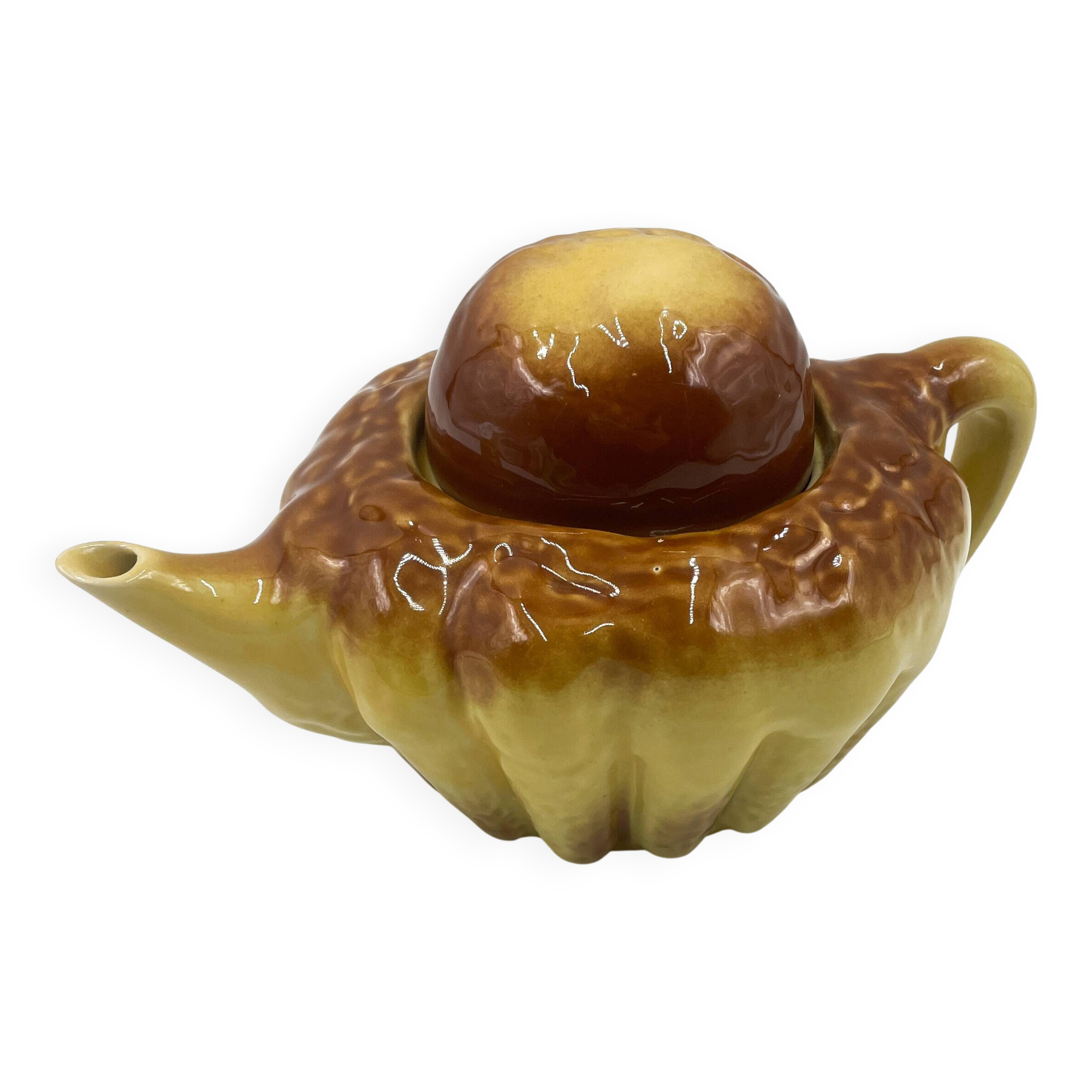 French Brioche Teapot "Shapes and Sculptures" 80s